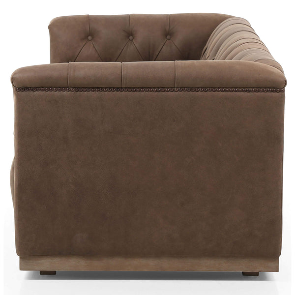 Home Fashion Maxx Leather Sofa Umber Grey By Four Hands