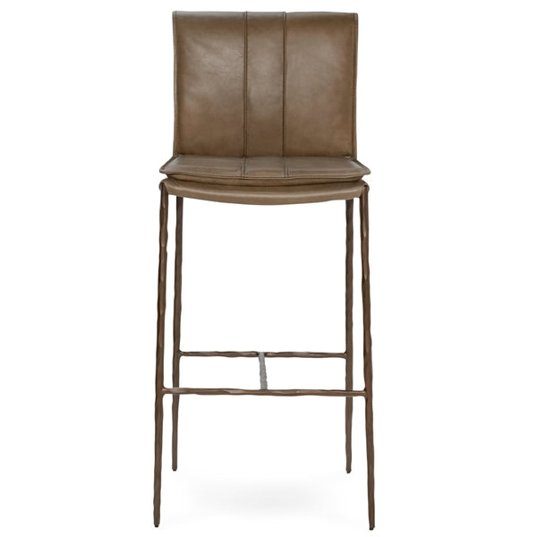 Home Fashion Mayer Leather Bar & Counter Stool Adobe Tan