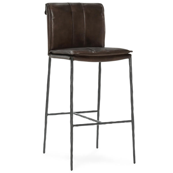 Home Fashion Mayer Leather Bar & Counter Stool Truffle Brown