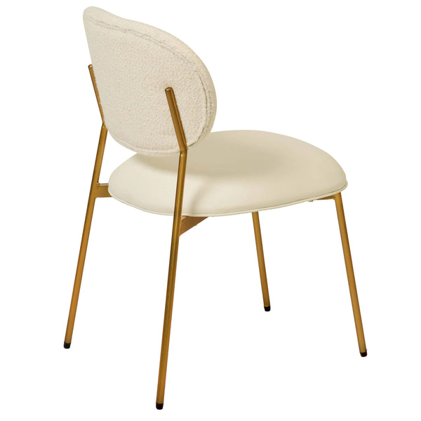 Home Fashion McKenzie Boucle Dining Chair Cream Set Of 2
