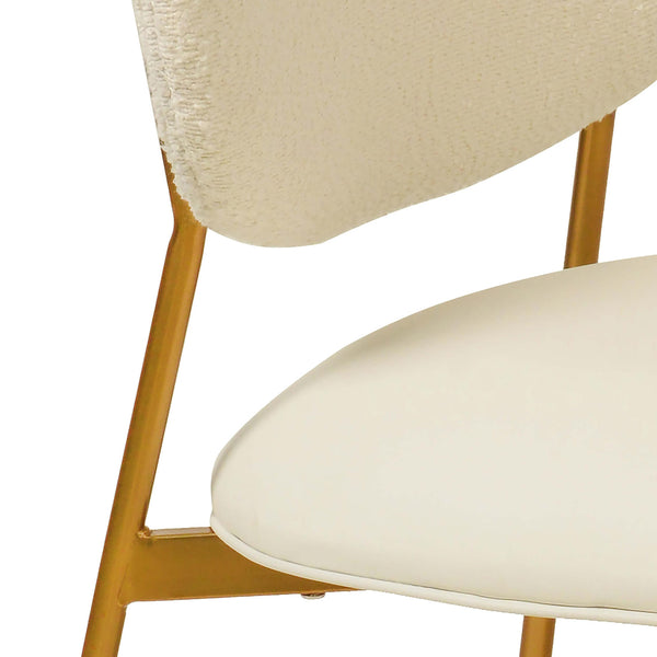 Home Fashion McKenzie Boucle Dining Chair Cream Set Of 2