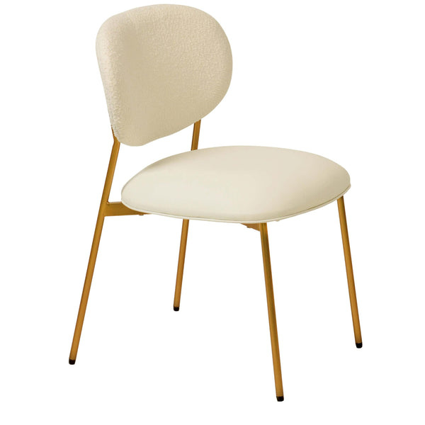 home fashion McKenzie Boucle Dining Chair Cream Set of 2