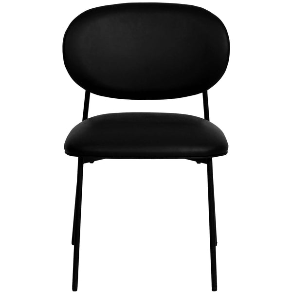 Home Fashion McKenzie Vegan Leather Dining Chair Black Set Of 2