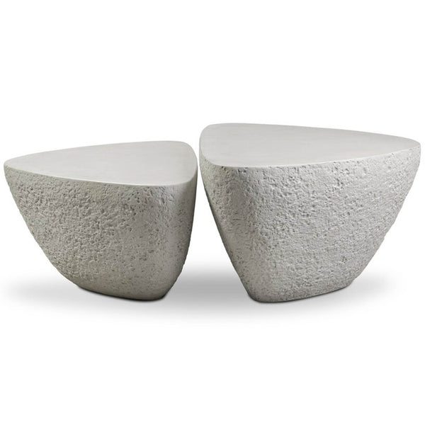 Home Fashion Medina Outdoor Nesting Coffee Table Matte Stone