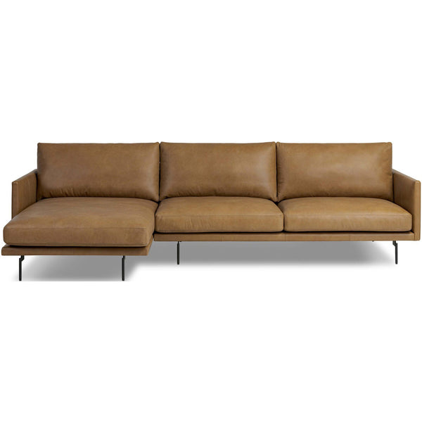 Home Fashion Melle Leather Sectional Lipari Camel By Four Hands