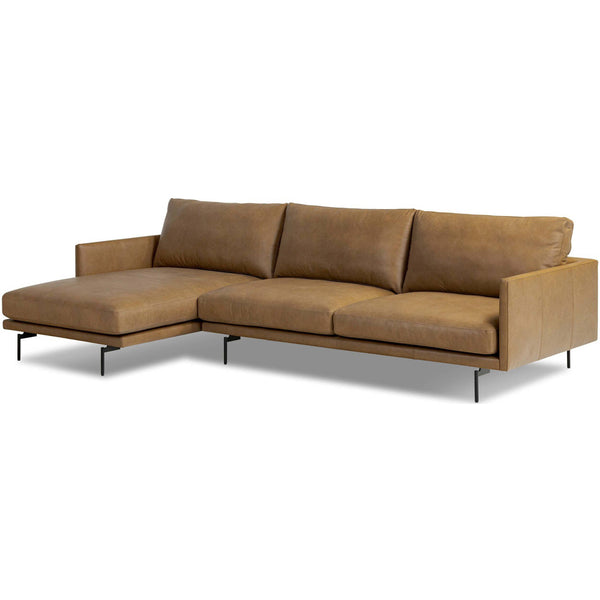 home fashion Melle Leather Sectional Lipari Camel by Four Hands