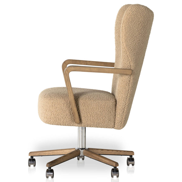 Home Fashion Melrose Desk Chair Sheepskin Camel By Four Hands