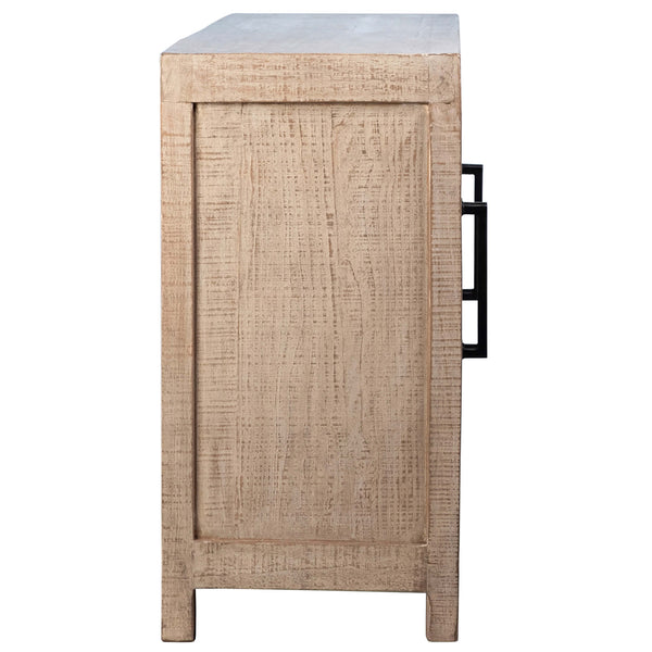 Home Fashion Merwin 4 Door Sideboard Light/Medium Warm