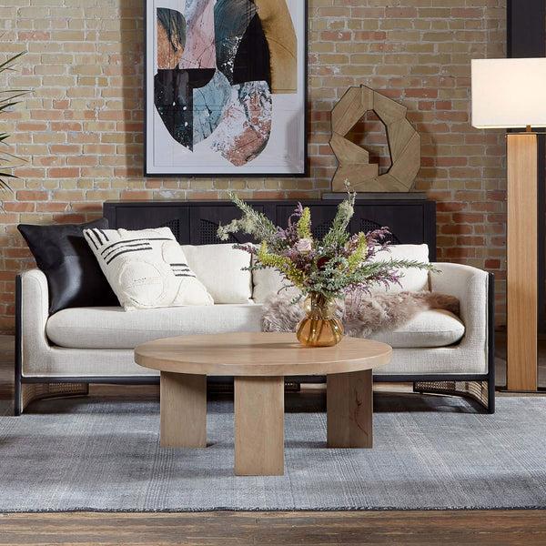 Home Fashion Mesa 38" Coffee Table Light Brushed Parawood By Four Hands