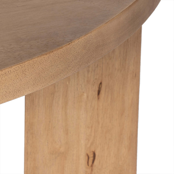 Home Fashion Mesa 48" Round Coffee Table Light Brushed Parawood By Four Hands