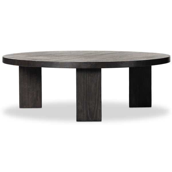 Home Fashion Mesa Large Round Coffee Table Ebony By Four Hands
