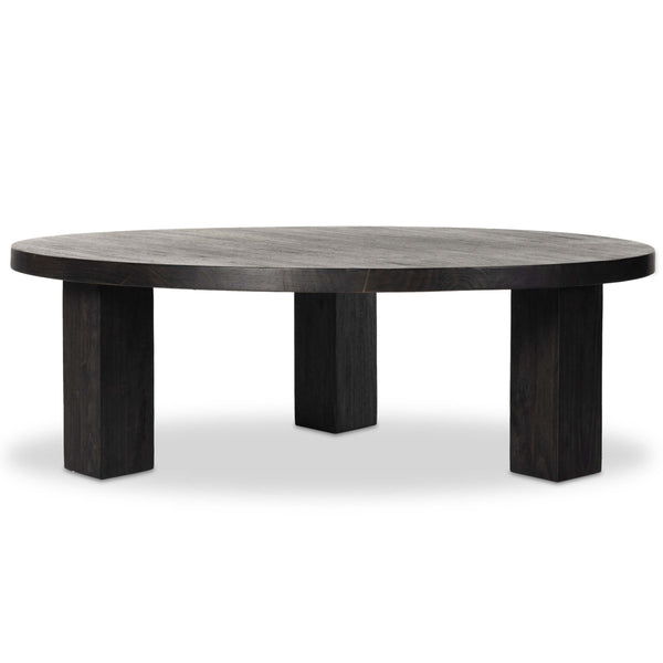 home fashion Mesa Large Round Coffee Table Ebony by Four Hands