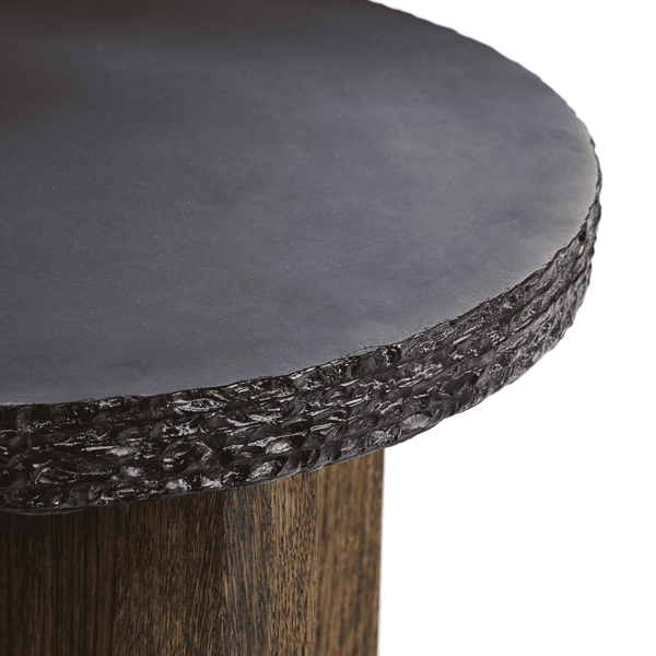 Home Fashion Mezes End Table Natural Basalt By Four Hands