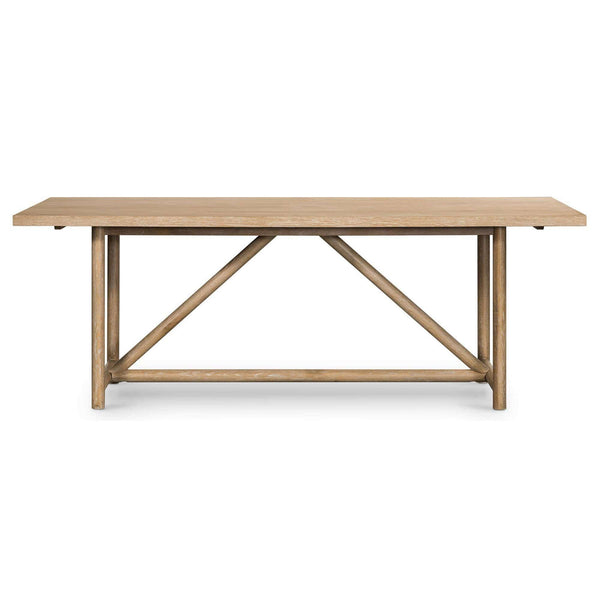 Home Fashion Mika 84" Rectangular Dining Table Whitewashed By Four Hands