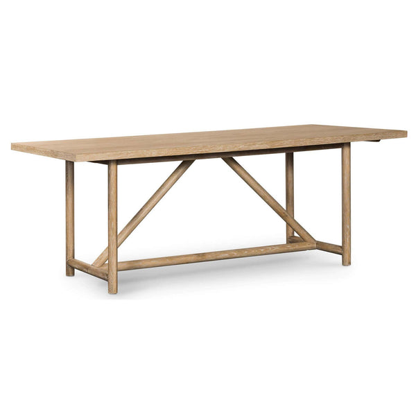 home fashion Mika 84" Rectangular Dining Table Whitewashed by Four Hands