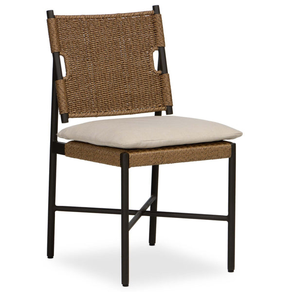 home fashion Miller Outdoor Woven Dining Chair Liller Flax Set of 2 by Four Hands