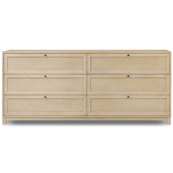 Home Fashion Millie 6 Drawer Dresser Light Bleach By Four Hands