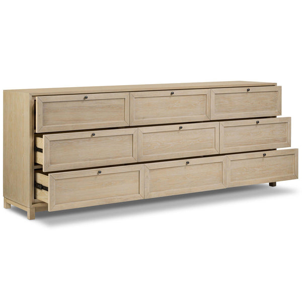Home Fashion Millie 9 Drawer Dresser Light Bleach By Four Hands