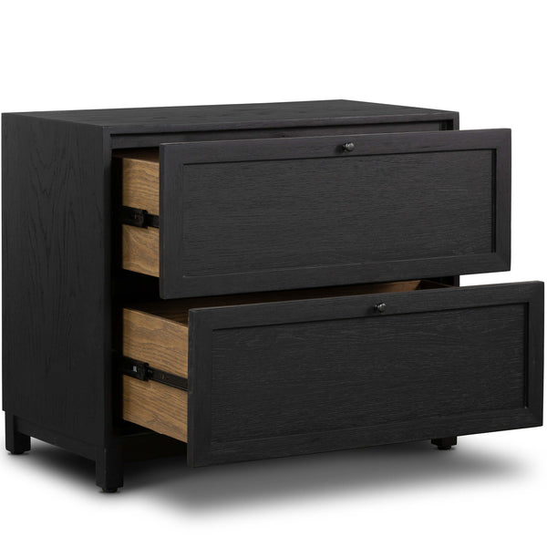 Home Fashion Millie Nightstand Drifted Matte Black By Four Hands