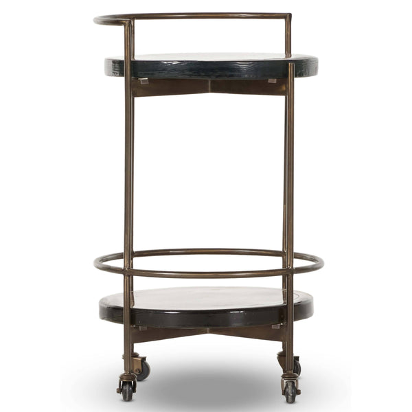 Home Fashion Mira Bar Cart Smoked Brown By Four Hands