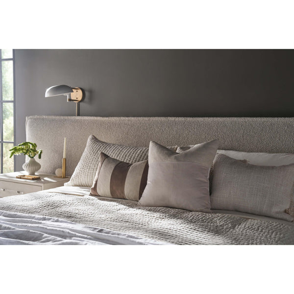 Home Fashion Modern Lux Wall King Bed Medina Pebble