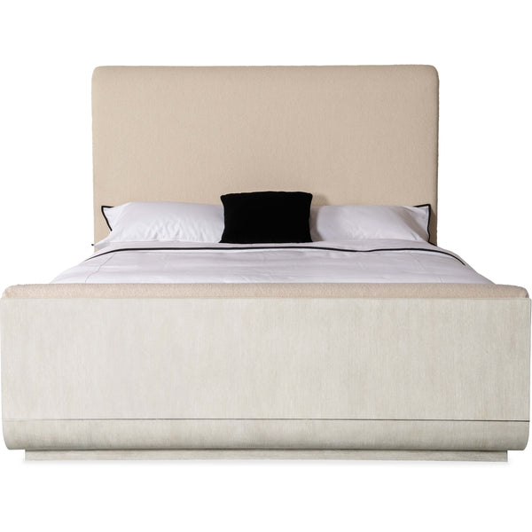 Home Fashion Modern Mood Upholstered Panel Bed Inverness Natural/Diamond