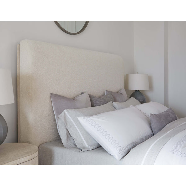 Home Fashion Modern Mood Upholstered Panel Bed Inverness Natural/Diamond