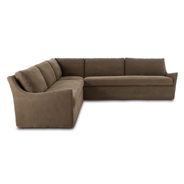 Home Fashion Monette 3 Piece Sectional Broadway Coffee By Four Hands