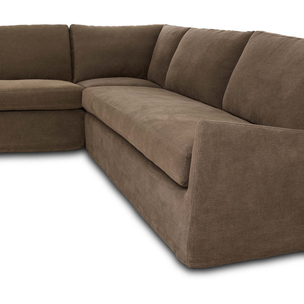 Home Fashion Monette 3 Piece Sectional Broadway Coffee By Four Hands