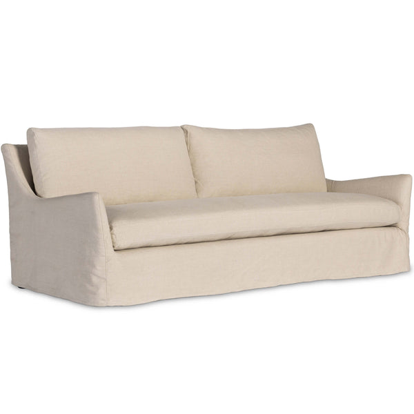 Home Fashion Monette Slipcover Swivel Sofa Brussels Natural By Four Hands