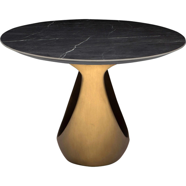 Home Fashion Montana Dining Table Dark Grey/Gold Base