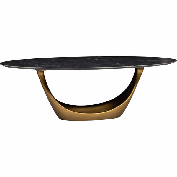 home fashion Montana Dining Table Dark Grey/Gold Base