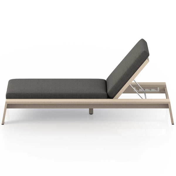 Home Fashion Monterey Outdoor Chaise Charcoal/Washed Brown By Four Hands