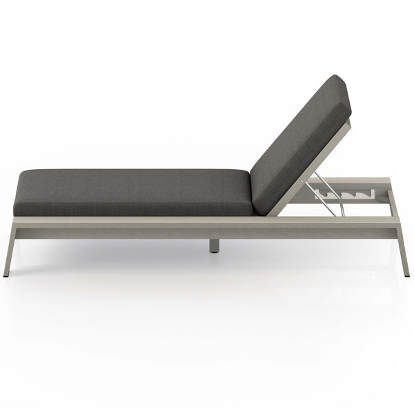 Home Fashion Monterey Outdoor Chaise Charcoal/Weathered Grey By Four Hands