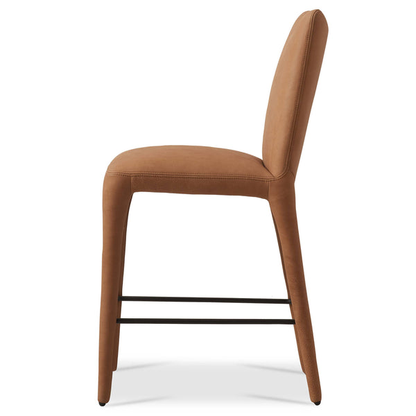 Home Fashion Monza Leather Counter Stool Heritage Camel By Four Hands
