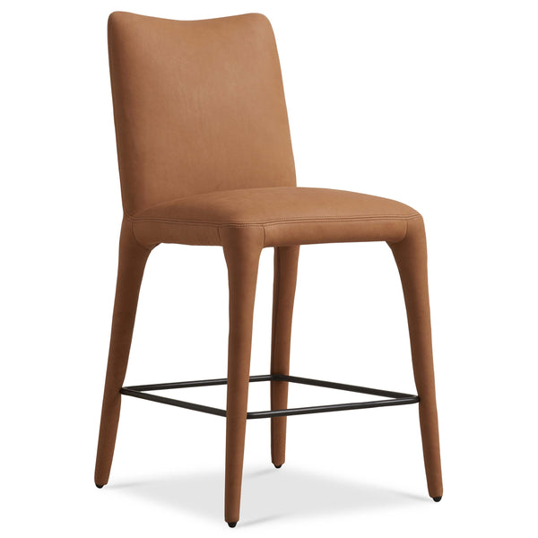 home fashion Monza Leather Counter Stool Heritage Camel by Four Hands