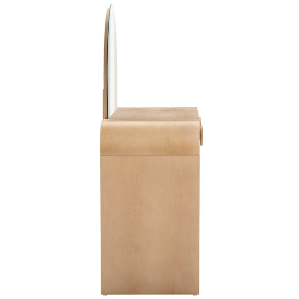 Home Fashion Moonrise Vanity Desk W/Mirror Natural Ash