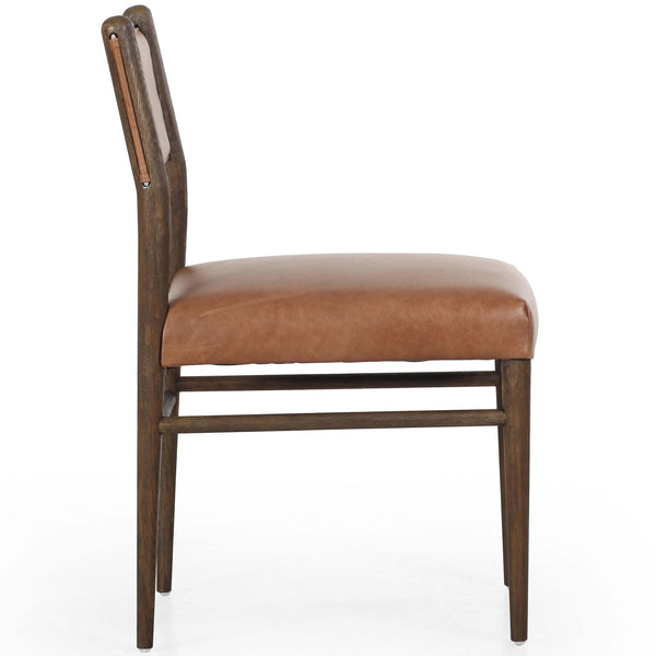 Home Fashion Morena Leather Dining Chair Sonoma Chestnut Set Of 2 By Four Hands