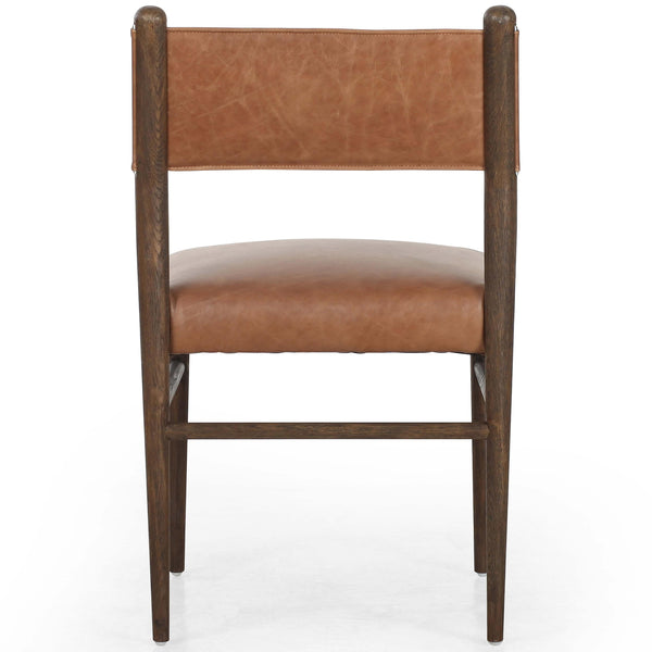 Home Fashion Morena Leather Dining Chair Sonoma Chestnut Set Of 2 By Four Hands