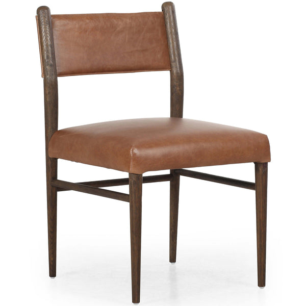 home fashion Morena Leather Dining Chair Sonoma Chestnut Set of 2 by Four Hands
