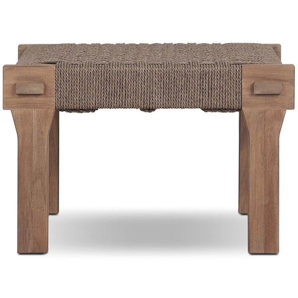 Home Fashion Moxie Outdoor Accent Stool Dark Textured Woven By Four Hands