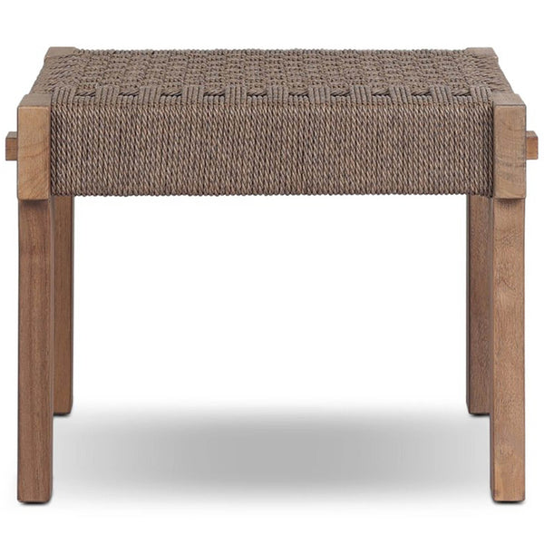 Home Fashion Moxie Outdoor Accent Stool Dark Textured Woven By Four Hands