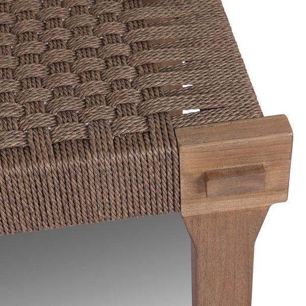 Home Fashion Moxie Outdoor Accent Stool Dark Textured Woven By Four Hands
