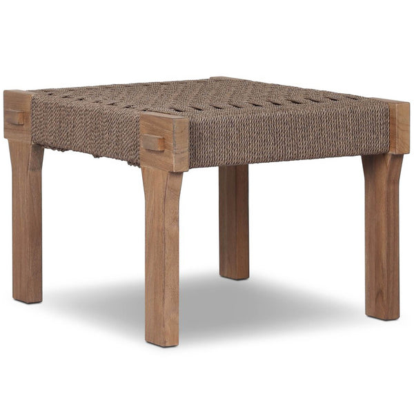 home fashion Moxie Outdoor Accent Stool Dark Textured Woven by Four Hands