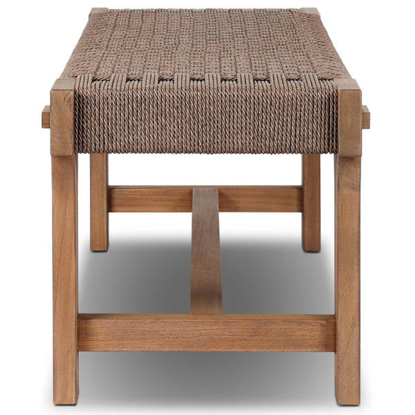 Home Fashion Moxie Outdoor Bench Dark Textured Woven By Four Hands