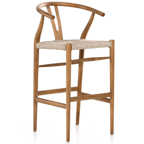 home fashion Muestra Bar Stool Natural Teak by Four Hands