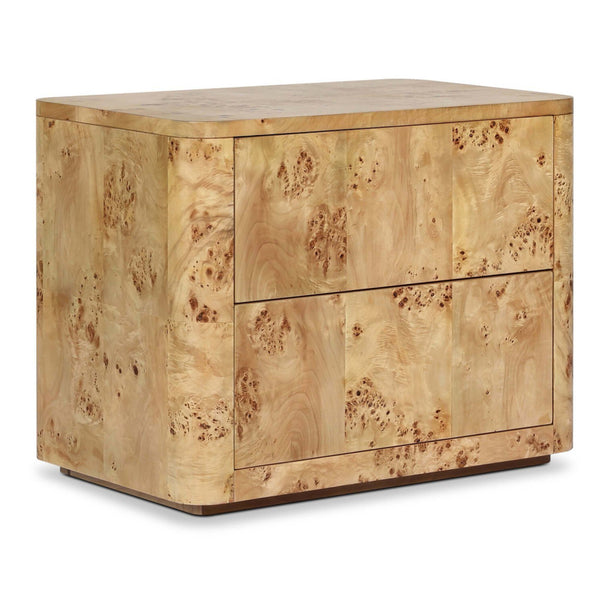 home fashion Mullins Nightstand Natural Mappa Burl by Four Hands