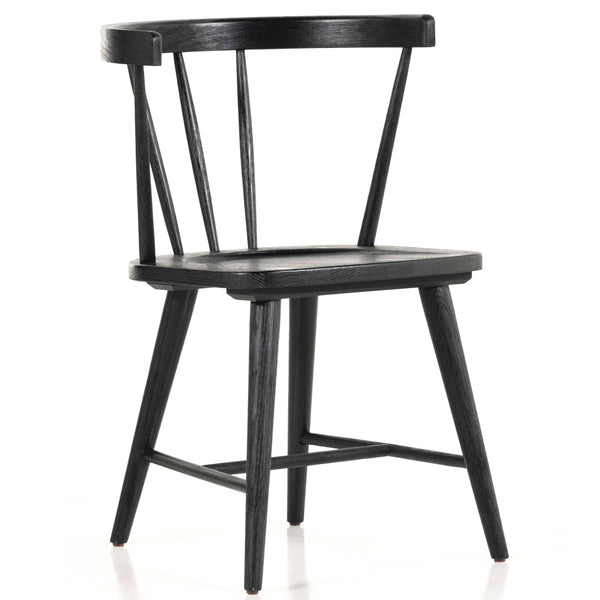 home fashion Naples Dining Chair Black Oak Set of 2 by Four Hands