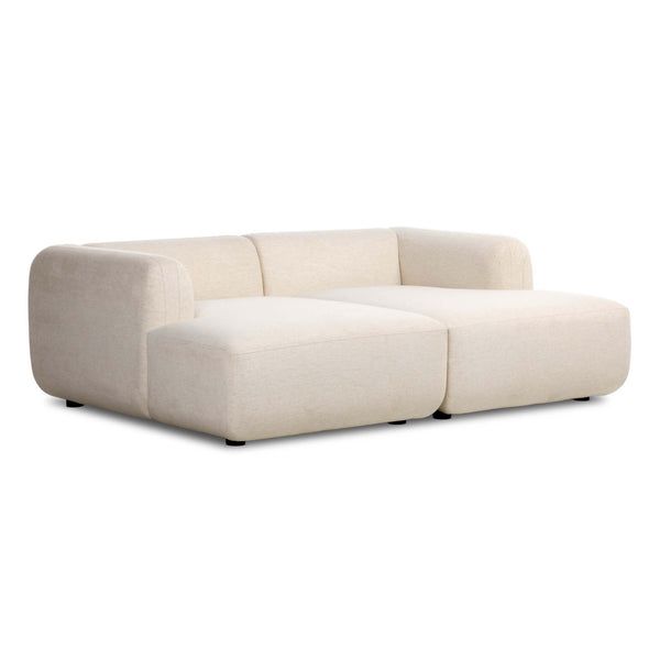 home fashion Nara 2Pc Media Lounger Nomad Snow by Four Hands