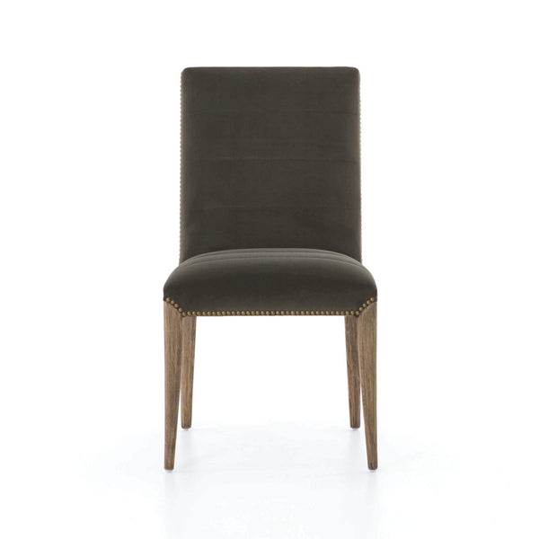 Home Fashion Nate Dining Chair Modern Velvet Loden Set Of 2 By Four Hands